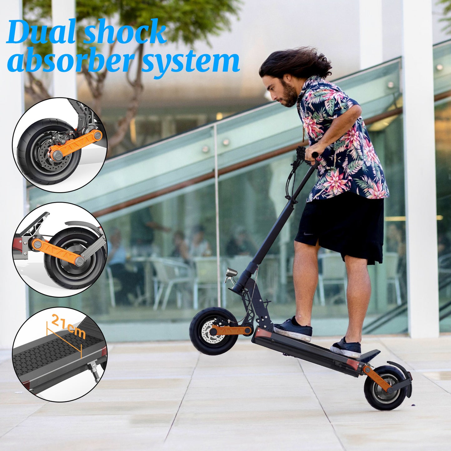 Discover the Joyor S10-S electric scooter - designed for adventure seekers. With a powerful 60V 2000W motor, this all-terrain scooter can conquer any surface. Enjoy 
